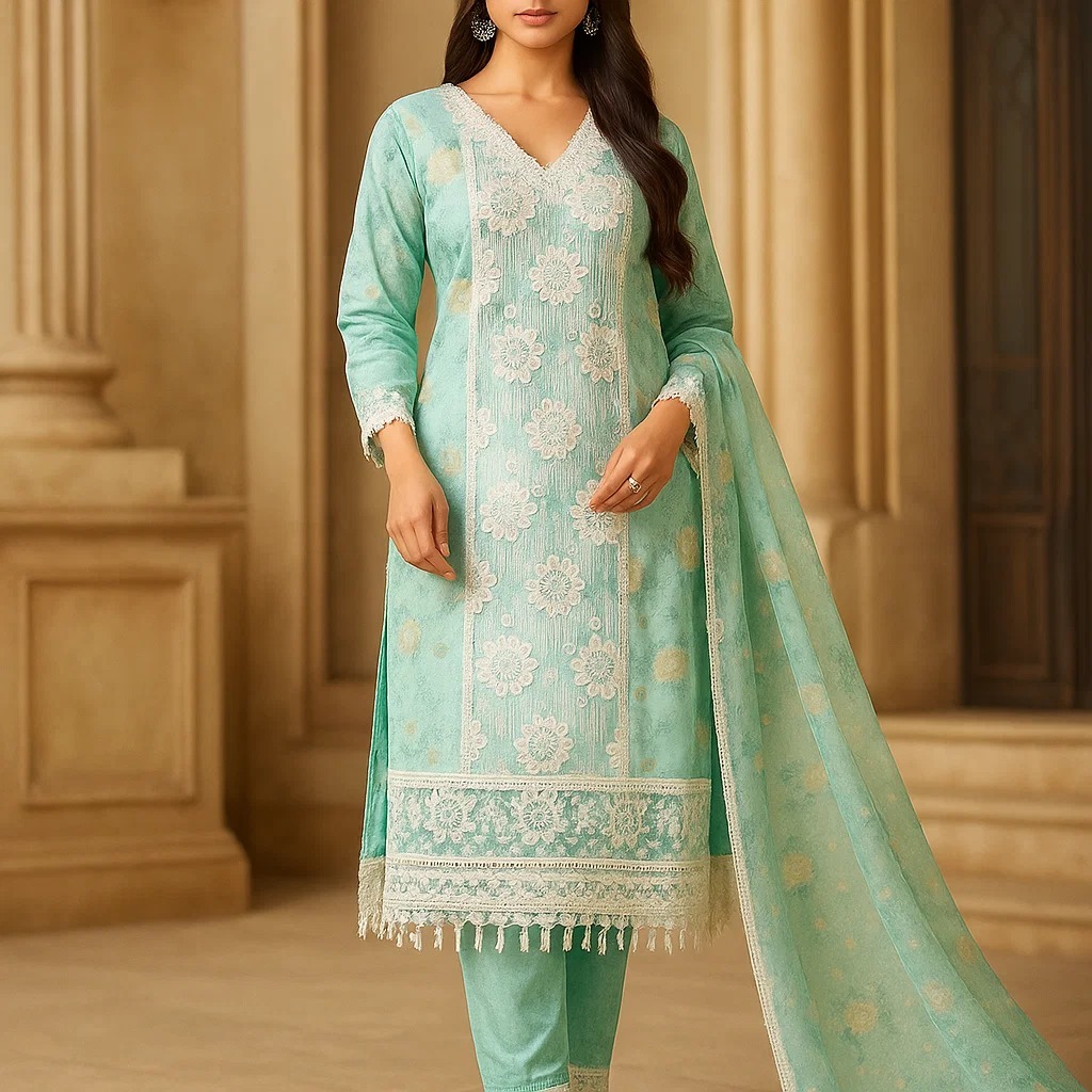 WhatsApp Image 2026-04-10 at 11.26.22 AM Premium Embroidered Cotton Suit Set with Dupatta – Mint Green - Image 1