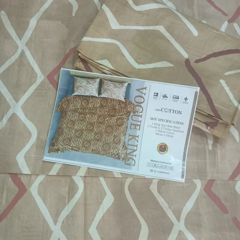 digital print king size cotton bedsheet
