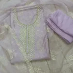 Lavender Embroidered Unstitched Suit Set