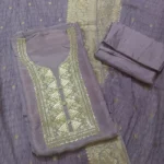 party wear heavy neck unstitched suits set