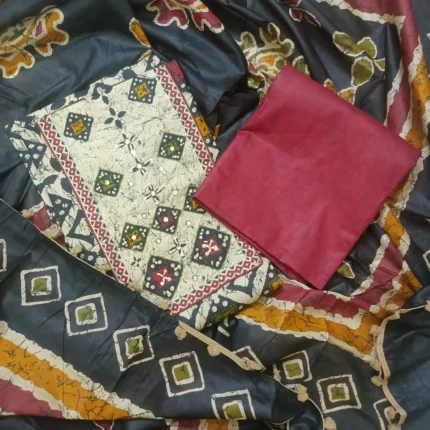 primium pure cotton unstitched suit set