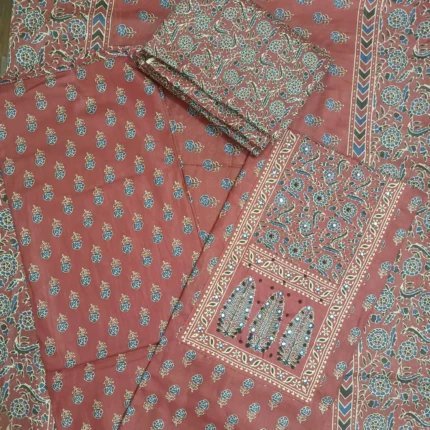 beautiful note work unstitched cottton suit