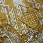 cotton suit set with premium bottom and dupatta
