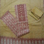 ikat‑style premiun cotton unstitched suit set