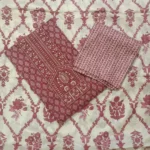 Maroon & Cream Artistic Ensemble cotton suit