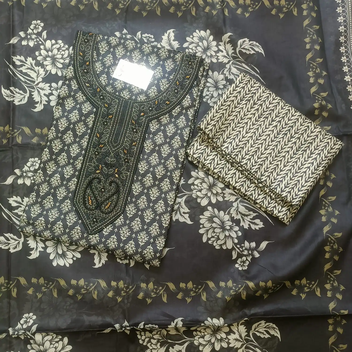 pure cotton unstitched suit