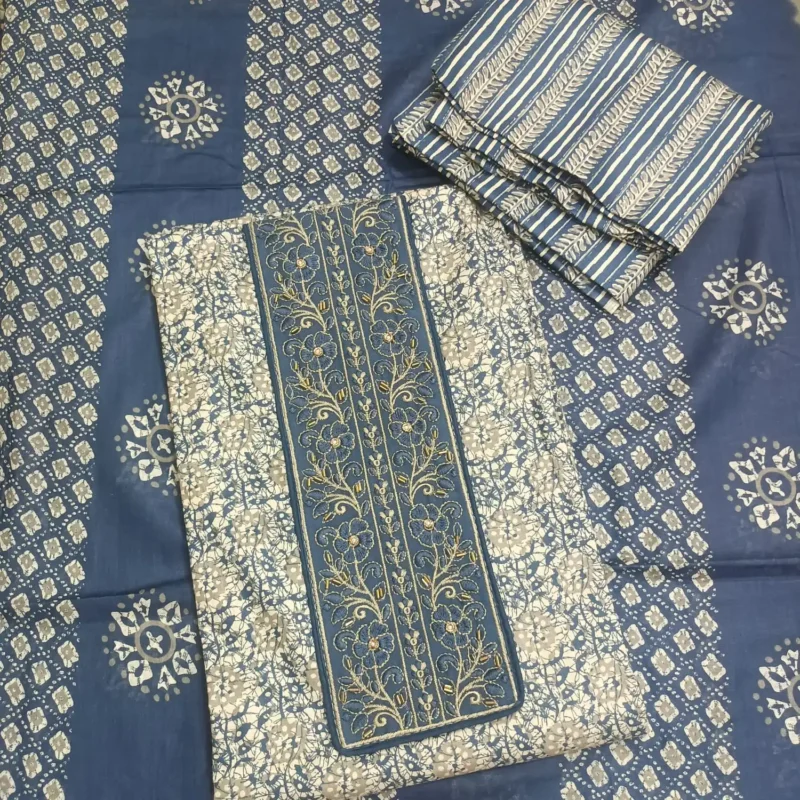 pure cotton unstitched suit