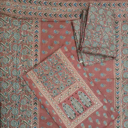 premium cotton unstitched suit set
